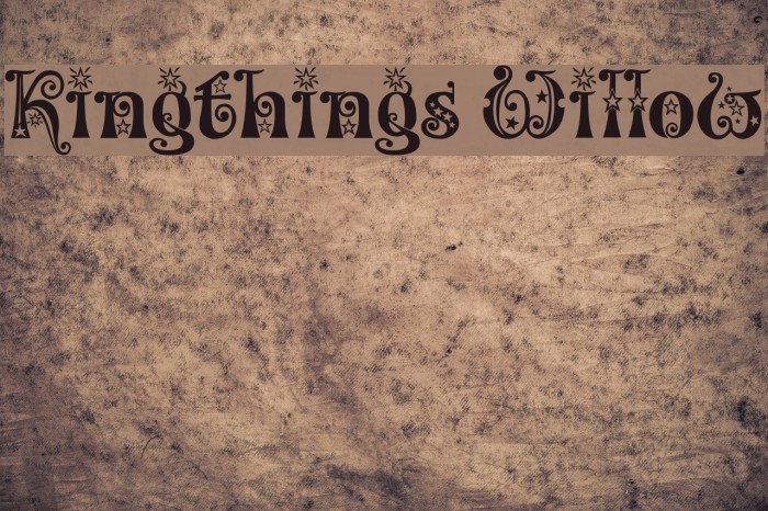 Kingthings Willow フォント examples