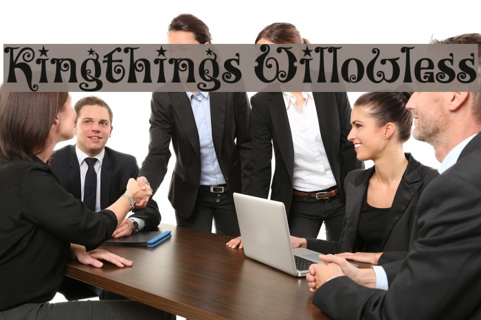 Kingthings Willowless Font examples