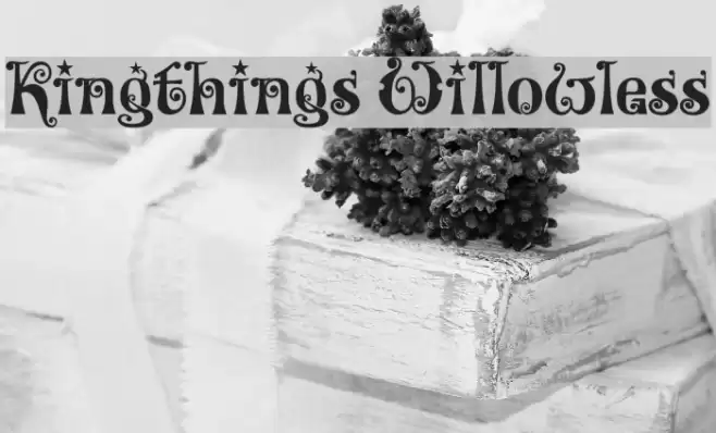 Kingthings Willowless Font examples