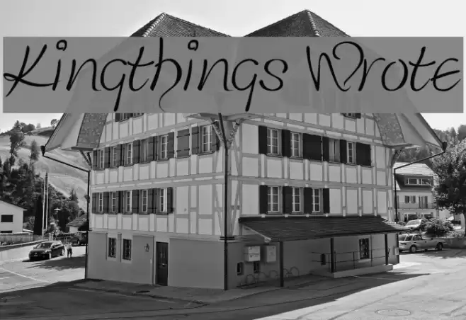 Kingthings Wrote Font examples