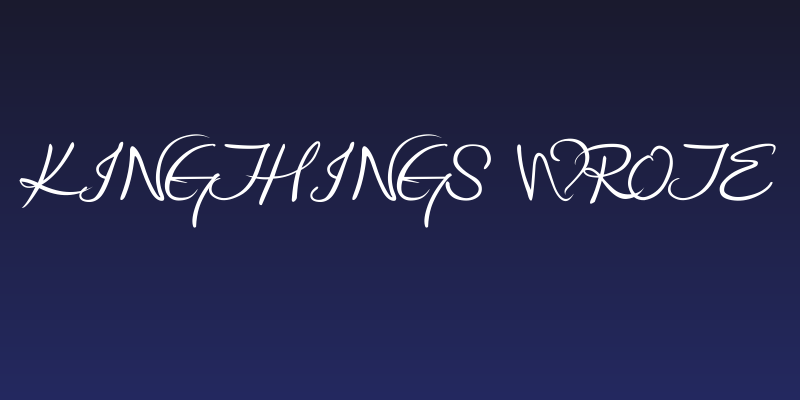 Kingthings Wrote Social Header