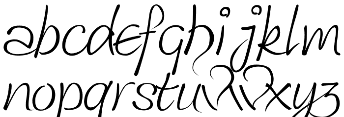 Kingthings Wrote Font LOWERCASE