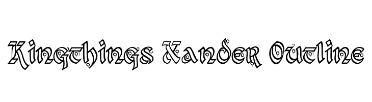 Kingthings Xander Outline  Frei Schriftart Herunterladen