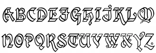 Kingthings Xander Outline Schriftart Groß
