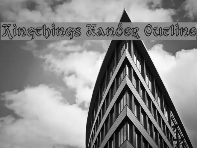 Kingthings Xander Outline Font examples