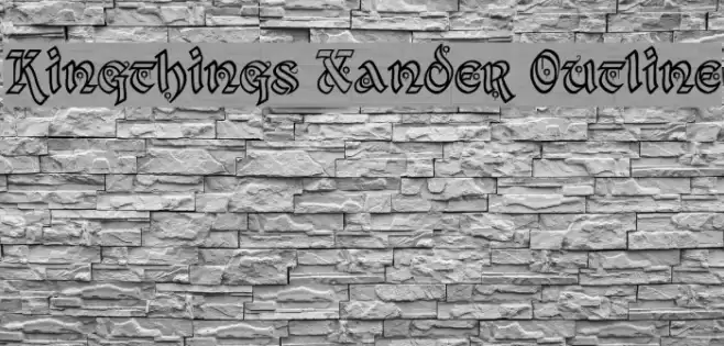 Kingthings Xander Outline Font examples