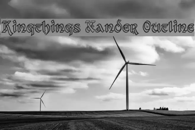 Kingthings Xander Outline Font examples