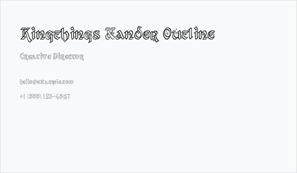 Kingthings Xander Outline Business Card