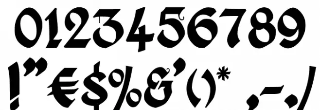 Kingthings Xander フォント その他の文字