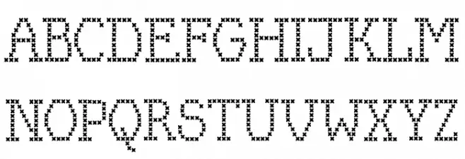 Kingthings Xstitch Шрифта ВЕРХНИЙ