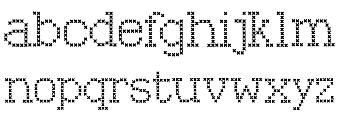 Kingthings Xstitch Font LOWERCASE