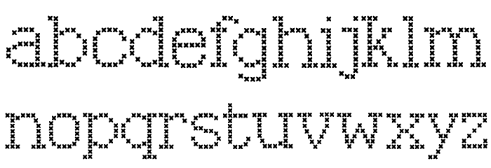 Kingthings Xstitch Font LOWERCASE