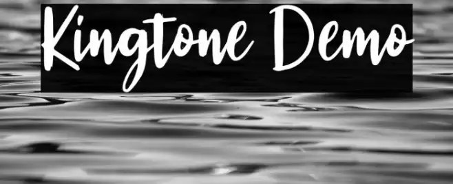 Kingtone Demo Font examples