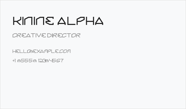 Kinine Alpha Business Card