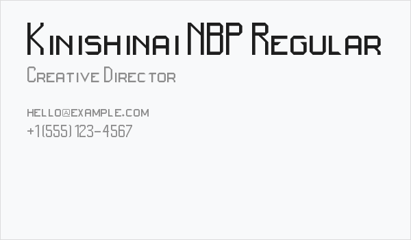 Kinishinai NBP Regular Business Card