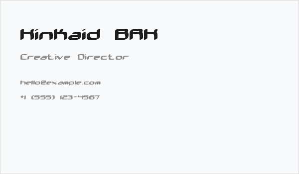 Kinkaid BRK Business Card