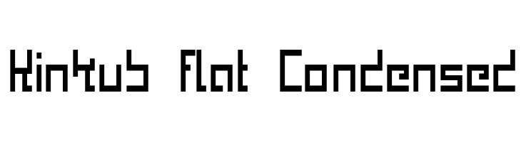 Kinkub flat Condensed Font