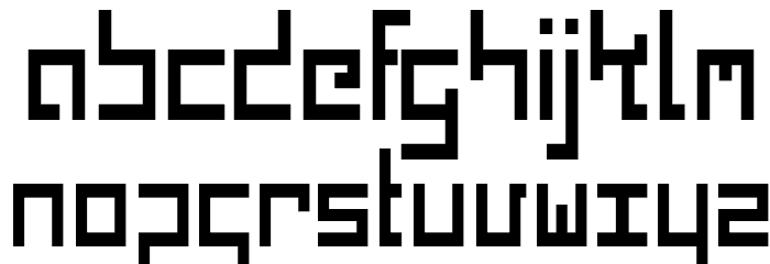 Kinkub flat Condensed Font LOWERCASE