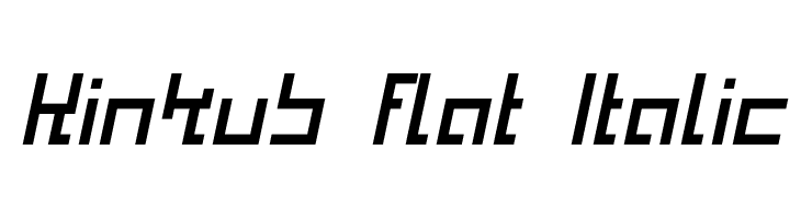 Kinkub flat Italic Font