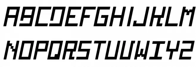 Kinkub flat Italic خط أحرف كبيرة