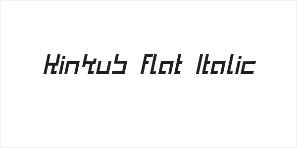 Kinkub flat Italic Logo