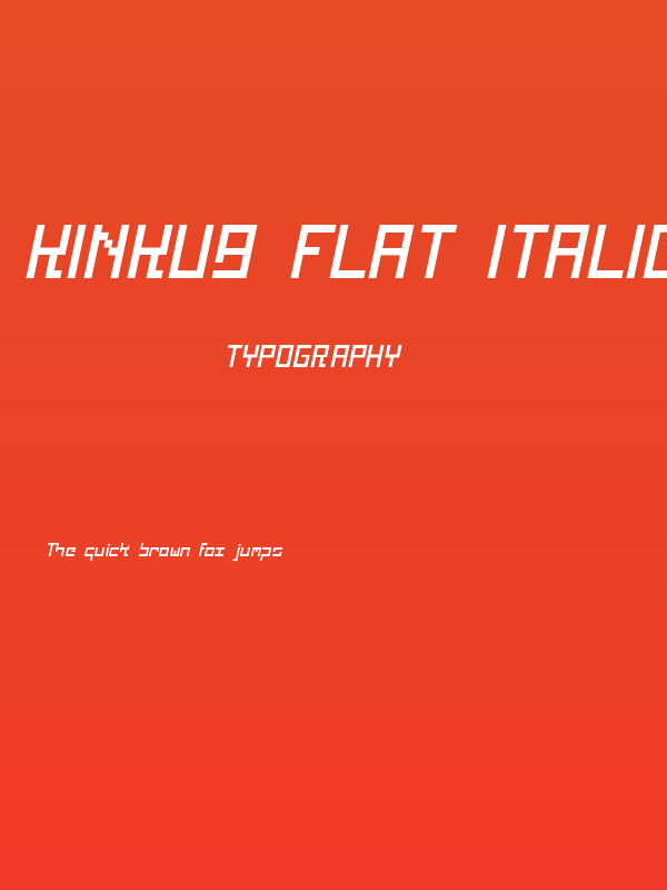Kinkub flat Italic Poster