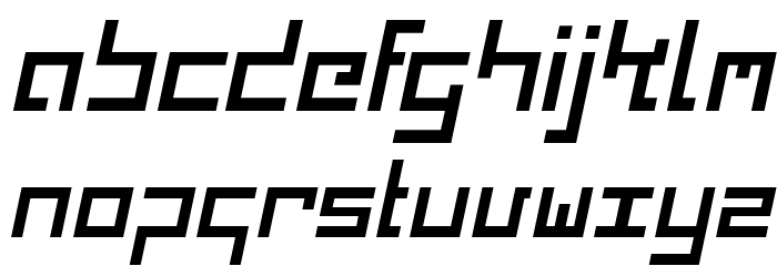 Kinkub flat Italic Font LOWERCASE