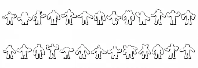 Kinnihuman 3D Font Litere mari