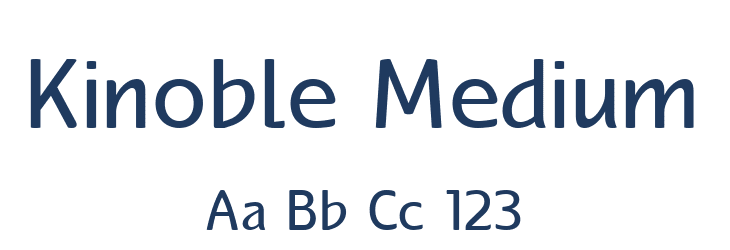 Kinoble Medium Font Preview