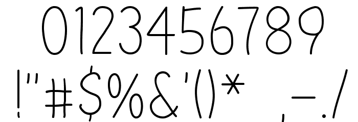 Kinoko-Regular Font OTHER CHARS