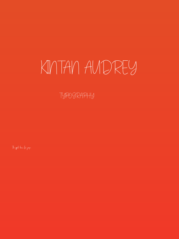 Kintan Audrey Poster