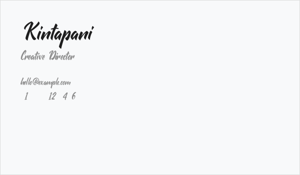 Kintapani Business Card