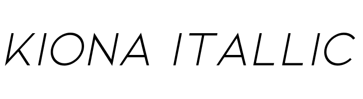 Kiona Itallic Font