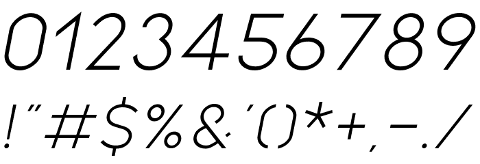 Kiona Itallic Font OTHER CHARS