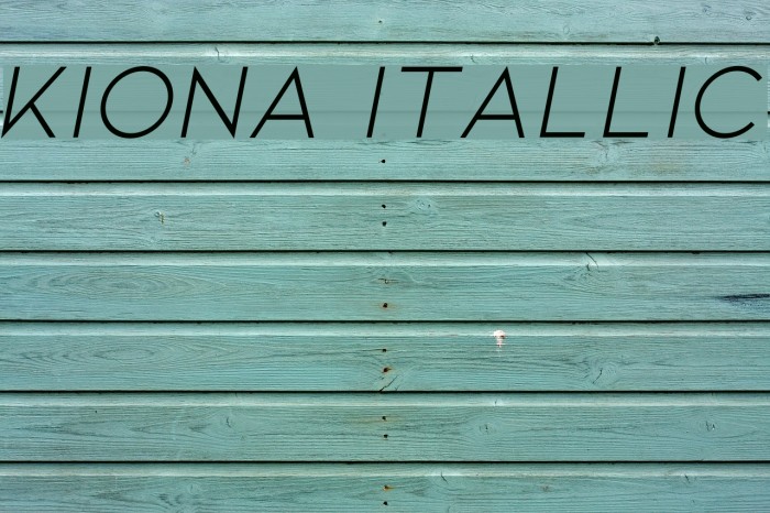 Kiona Itallic Font examples