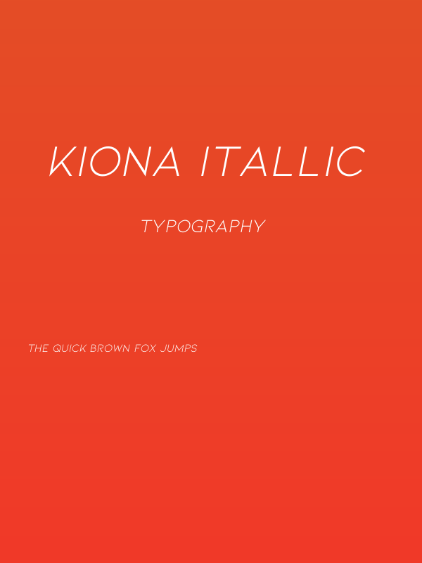 Kiona Itallic Poster