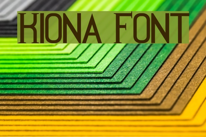 Kiona Font examples