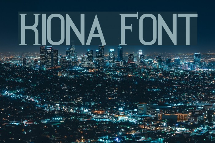 Kiona Font examples