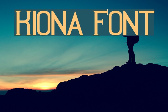Kiona Font examples
