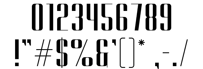 Kionsa Condensed Font OTHER CHARS