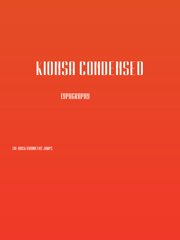 Kionsa Condensed Poster