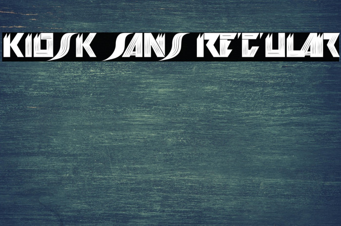 Kiosk Sans Regular Example 1