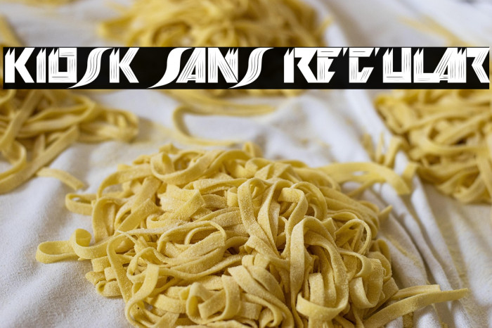 Kiosk Sans Regular Example 3