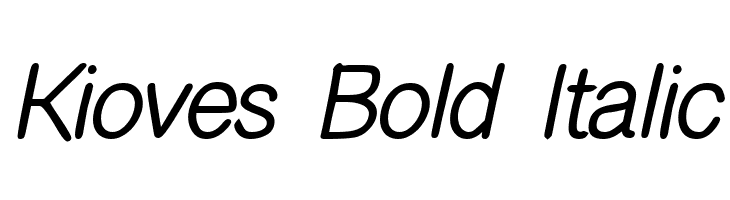 Kioves Bold Italic  Descarca Fonturi Gratis