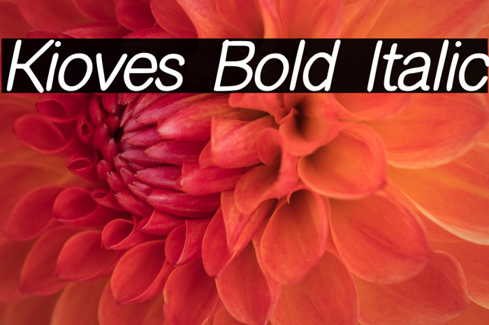 Kioves Bold Italic Example 2