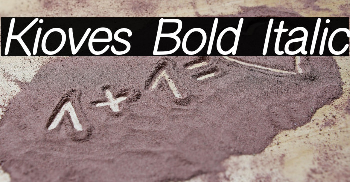 Kioves Bold Italic Example 3