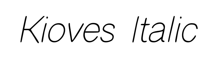 Kioves Italic  免费字体下载