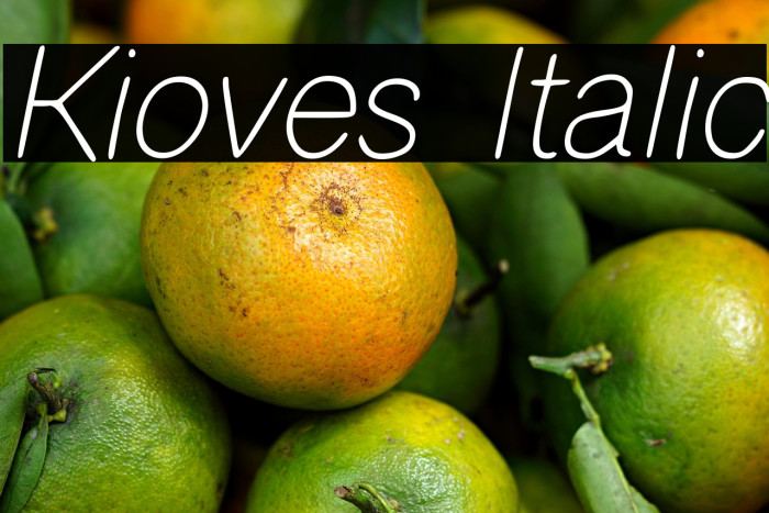 Kioves Italic Example 1