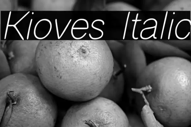 Kioves Italic Font examples