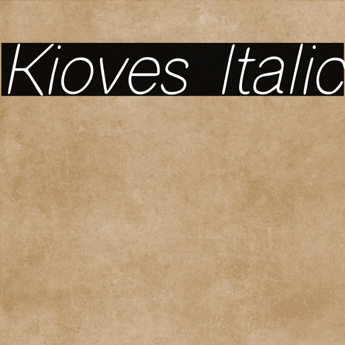 Kioves Italic Example 3